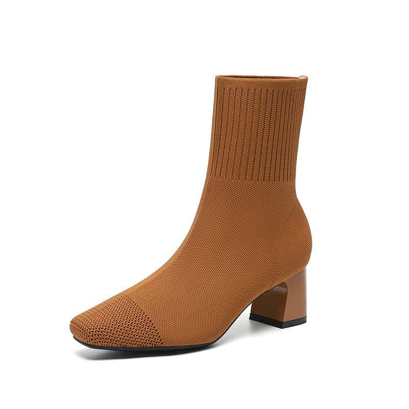 Bottines Tendance Tricotées – Elegante en Comfortabele Gebreide Enkellaarsjes voor Dames