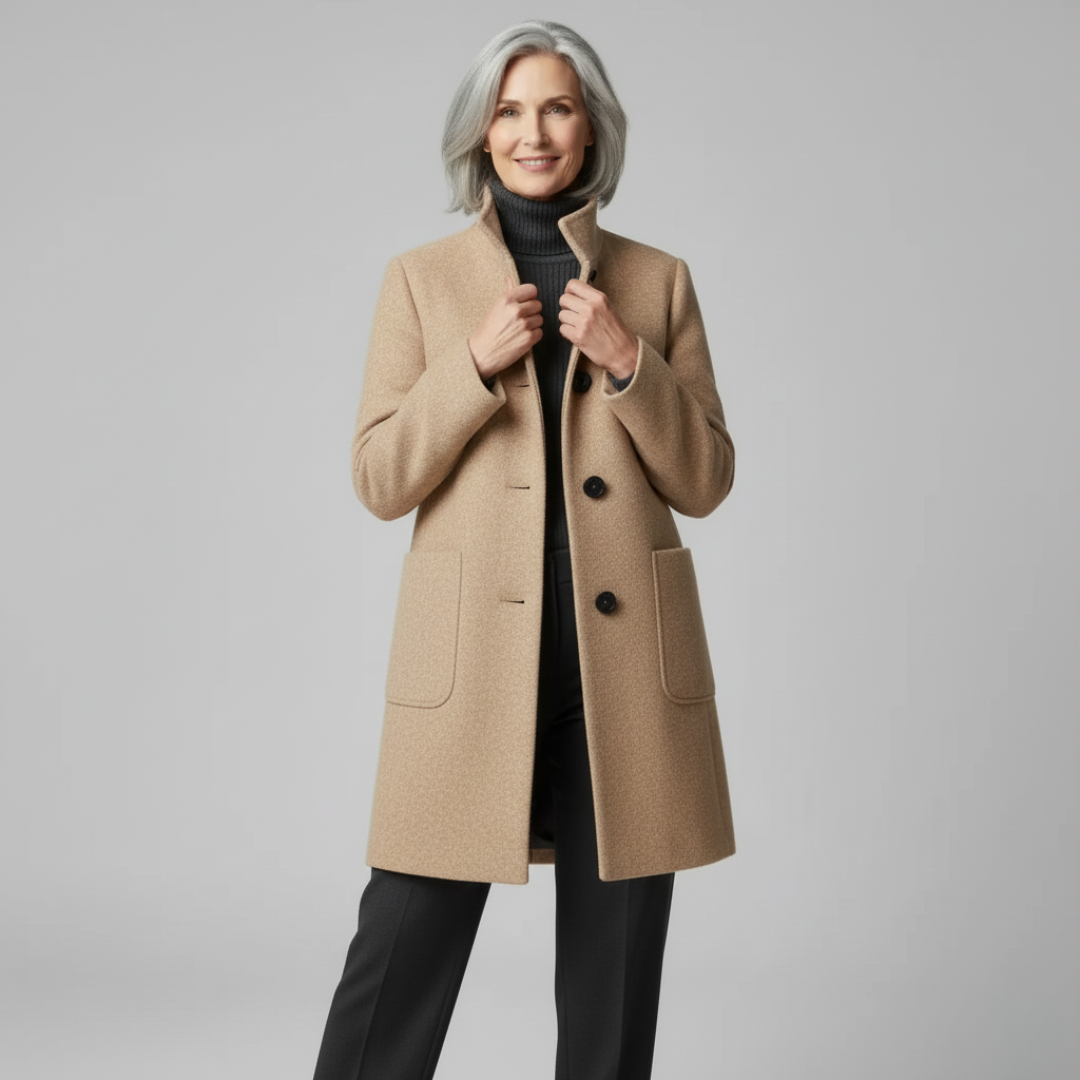 Stilhaus Bern | Tijdloze Lijnen Mantel – Elegante, Warme en Minimalistische Damesmantel