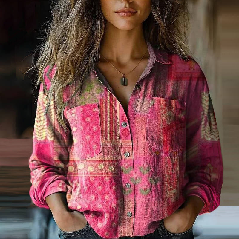 Vintage Print Voorjaarsblouse – Licht, Luchtig & Tijdloos Elegant