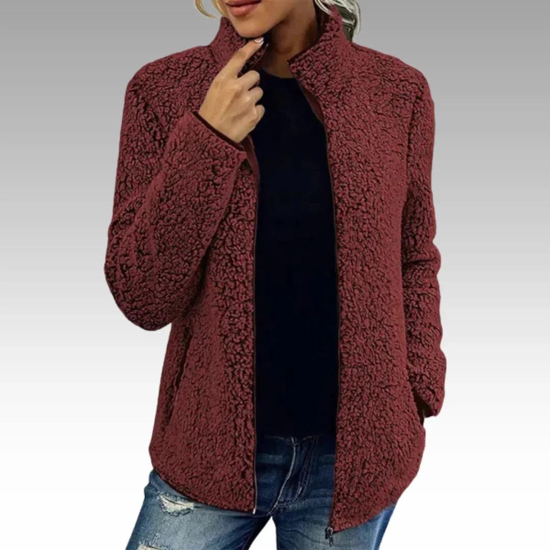 Casual Fleece Jas voor Dames – Lichtgewicht, Warm & Stijlvol Bovenkleding voor Koele Dagen en Avonden