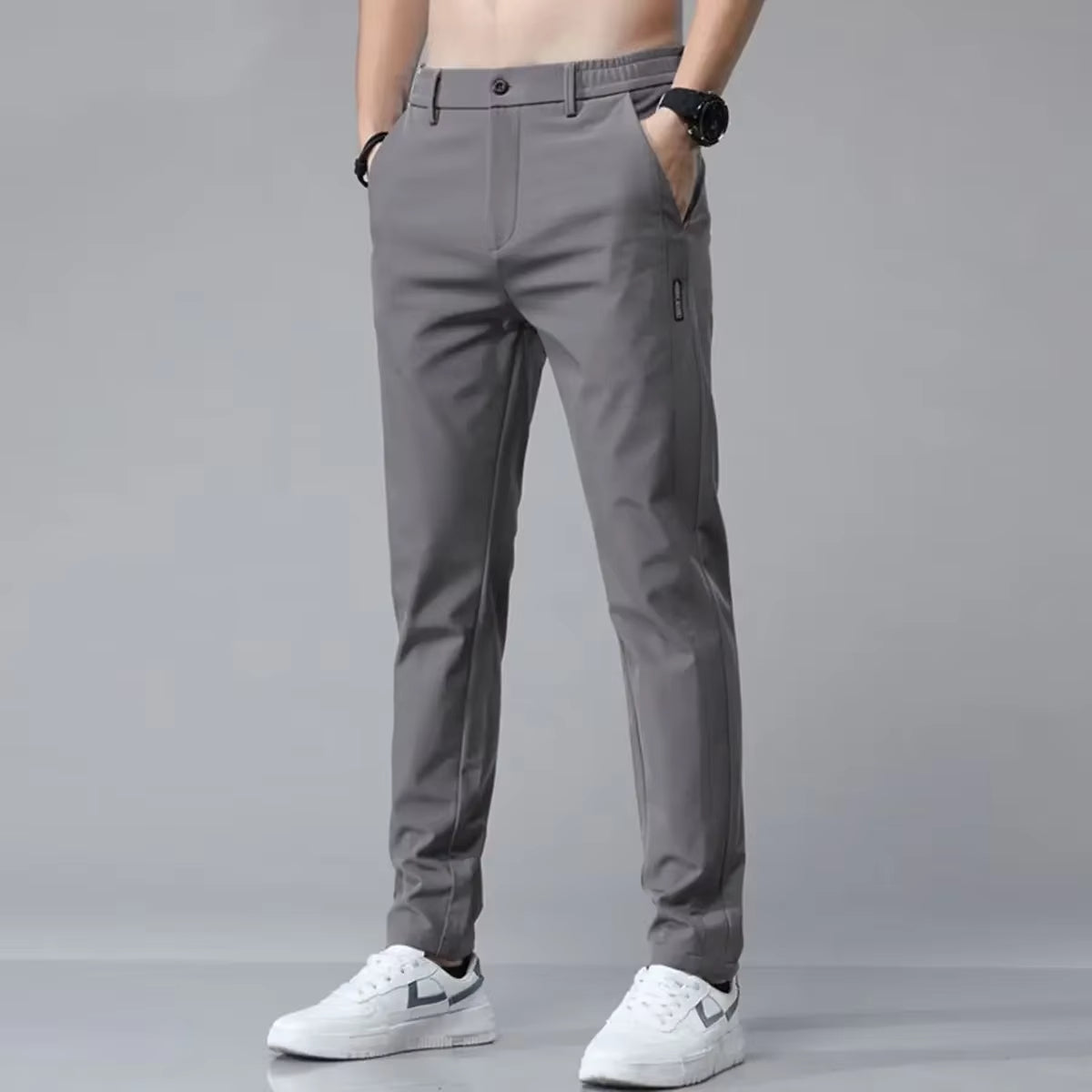 Tailored Broek voor Heren – Lichtgewicht, Ademend & Strijkvrij met Slim Fit