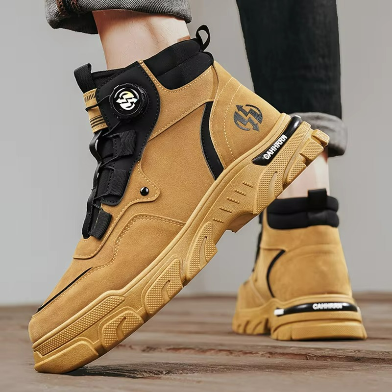 Heren Laarzen – Casual en Leren Enkelboots voor Winter, Werk & Outdoor