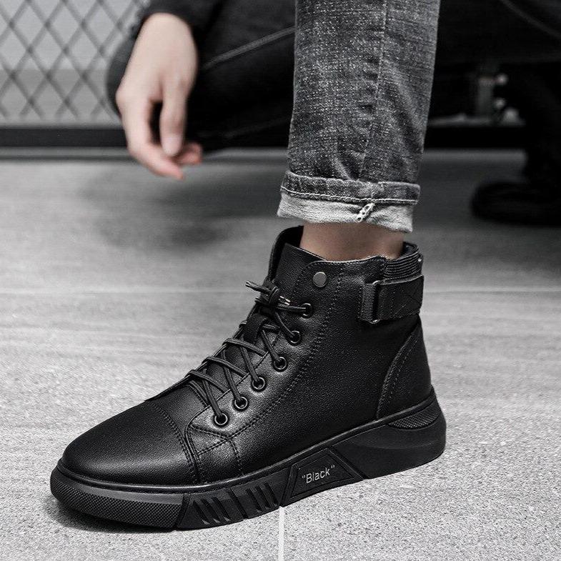 Comfortabele Leren Enkelboots voor Heren – Ademend, Schokdempend & Stijlvol