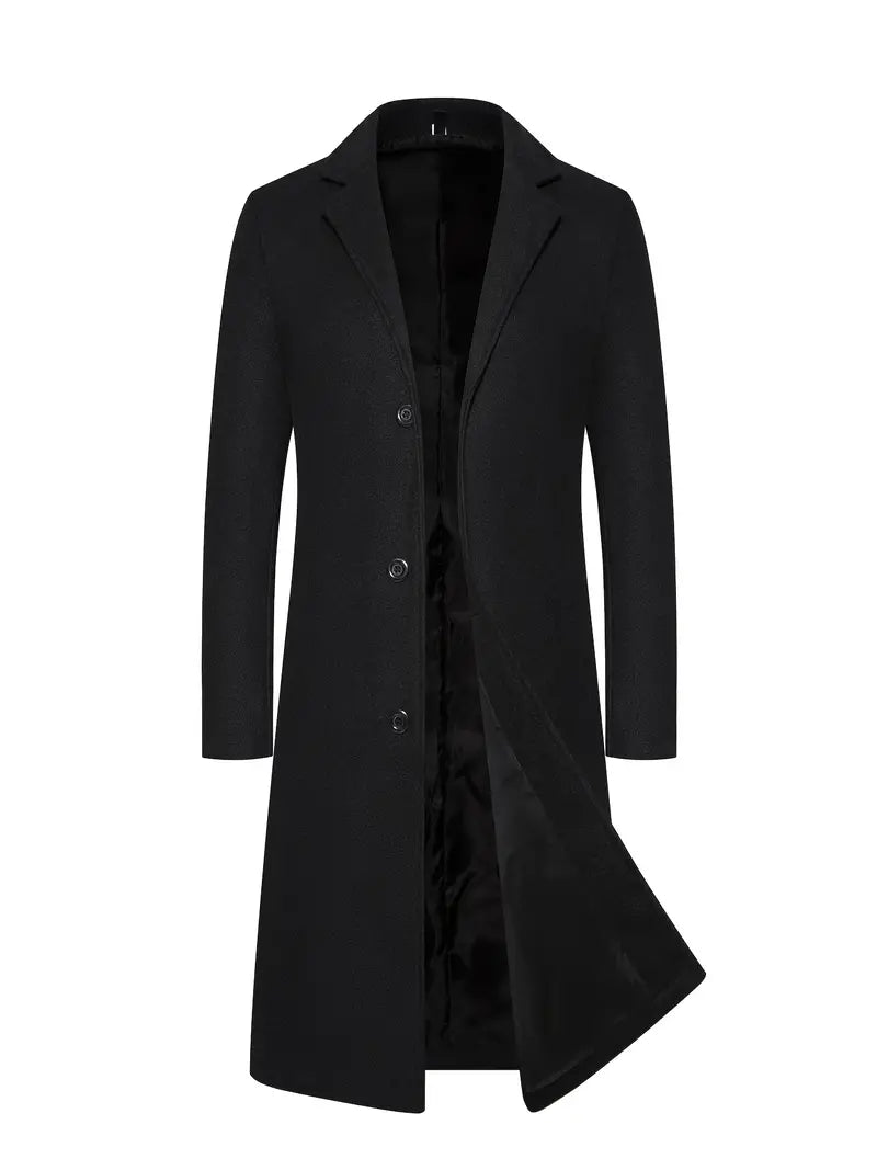 Elegante Heren Winterjas – Warme Lange Jas met Tijdloos Design
