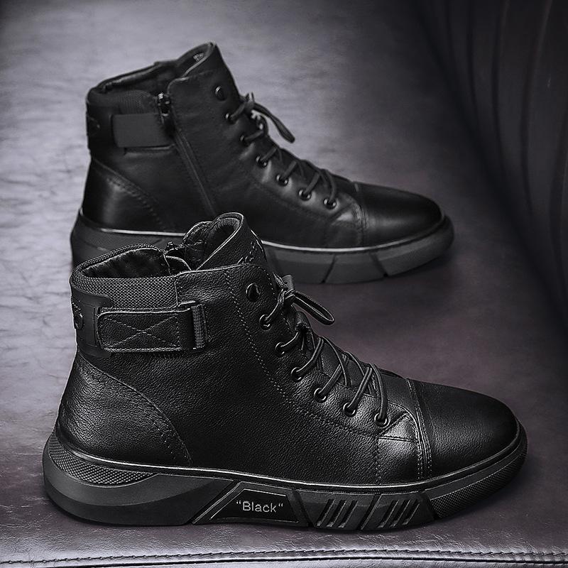 Comfortabele Leren Enkelboots voor Heren – Ademend, Schokdempend & Stijlvol