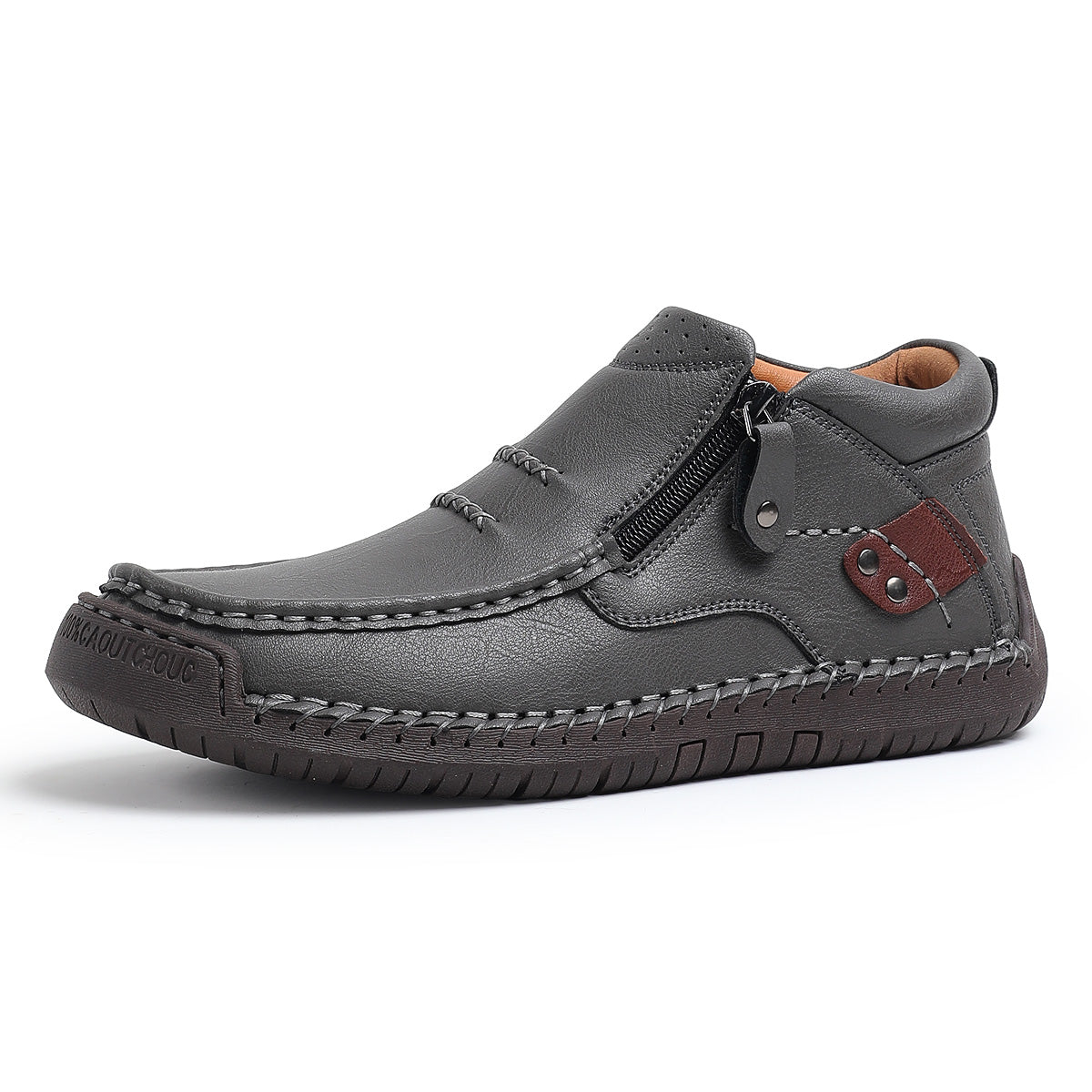 Heren Handgemaakte Premium Leren Slip-On Driving Boots – Stijl & Comfort