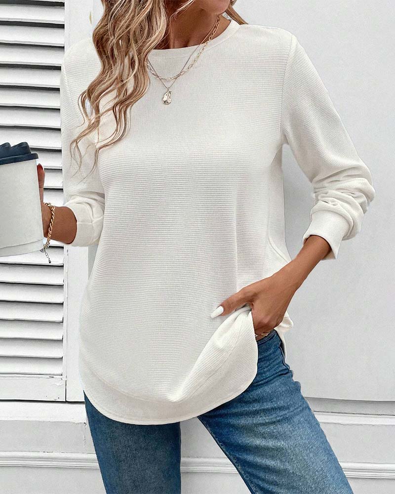 Dames Longsleeve Katoenmix Top – Zacht, Ademend & Veelzijdig voor Elke Dag