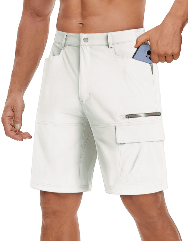 Lichtgewicht Stretch Werkshorts voor Heren – Sneldrogende Outdoor Cargo Korte Broek met Meerdere Zakken