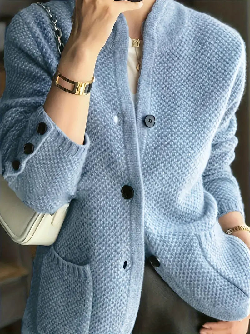 Vest in Kasjmiermix met Knopen – Tijdloze Luxe & Comfort voor Elke Look