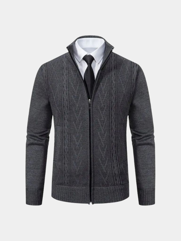 Essentiële Gebreide Trui – Luxe Herensweater met Kruis & Kroon Design