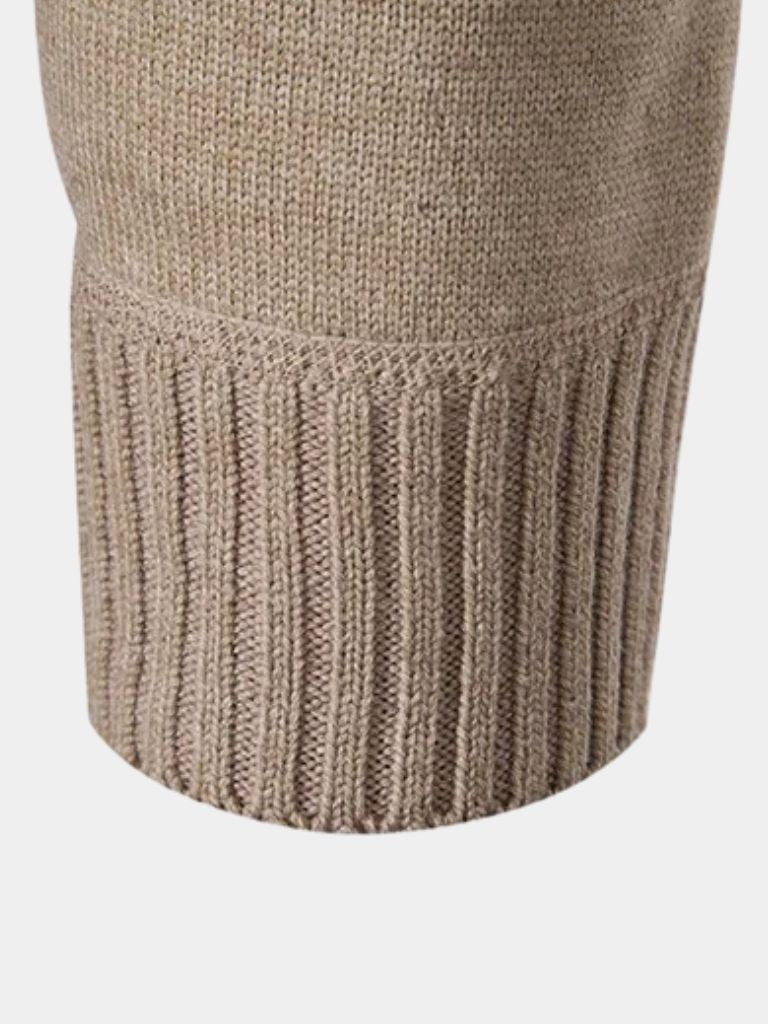 Essentiële Gebreide Trui – Luxe Herensweater met Kruis & Kroon Design