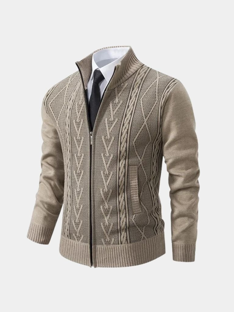 Essentiële Gebreide Trui – Luxe Herensweater met Kruis & Kroon Design