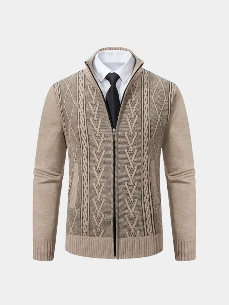 Essentiële Gebreide Trui – Luxe Herensweater met Kruis & Kroon Design