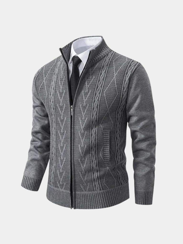 Essentiële Gebreide Trui – Luxe Herensweater met Kruis & Kroon Design