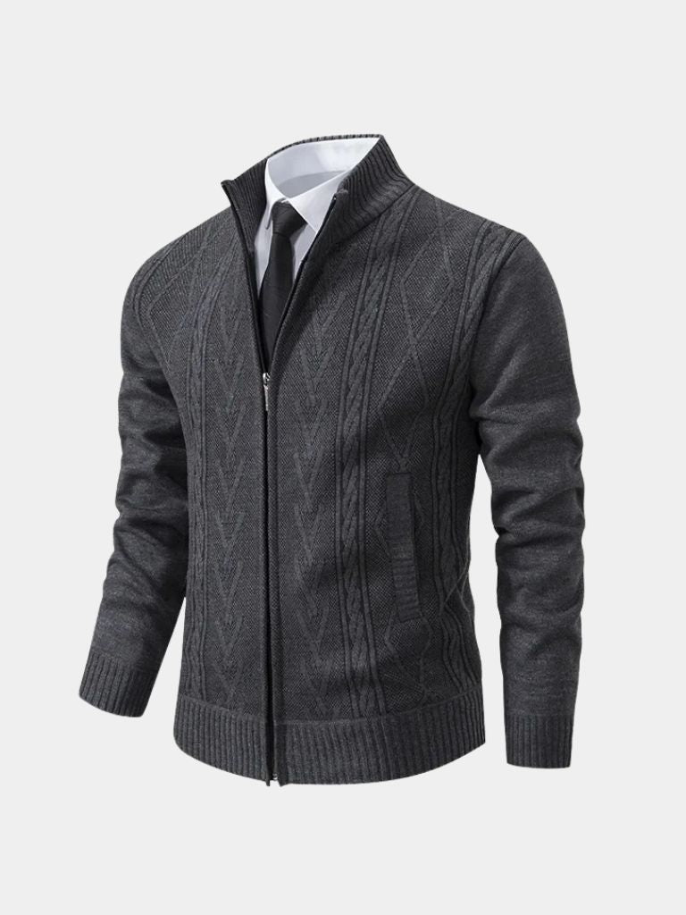 Essentiële Gebreide Trui – Luxe Herensweater met Kruis & Kroon Design