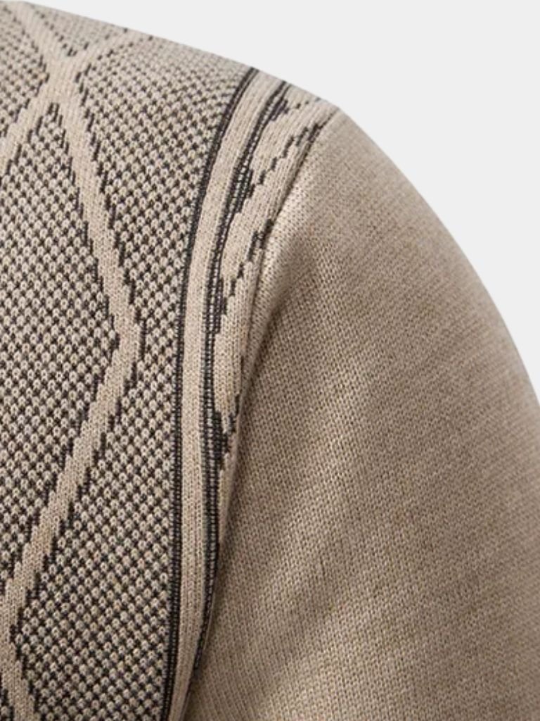 Essentiële Gebreide Trui – Luxe Herensweater met Kruis & Kroon Design