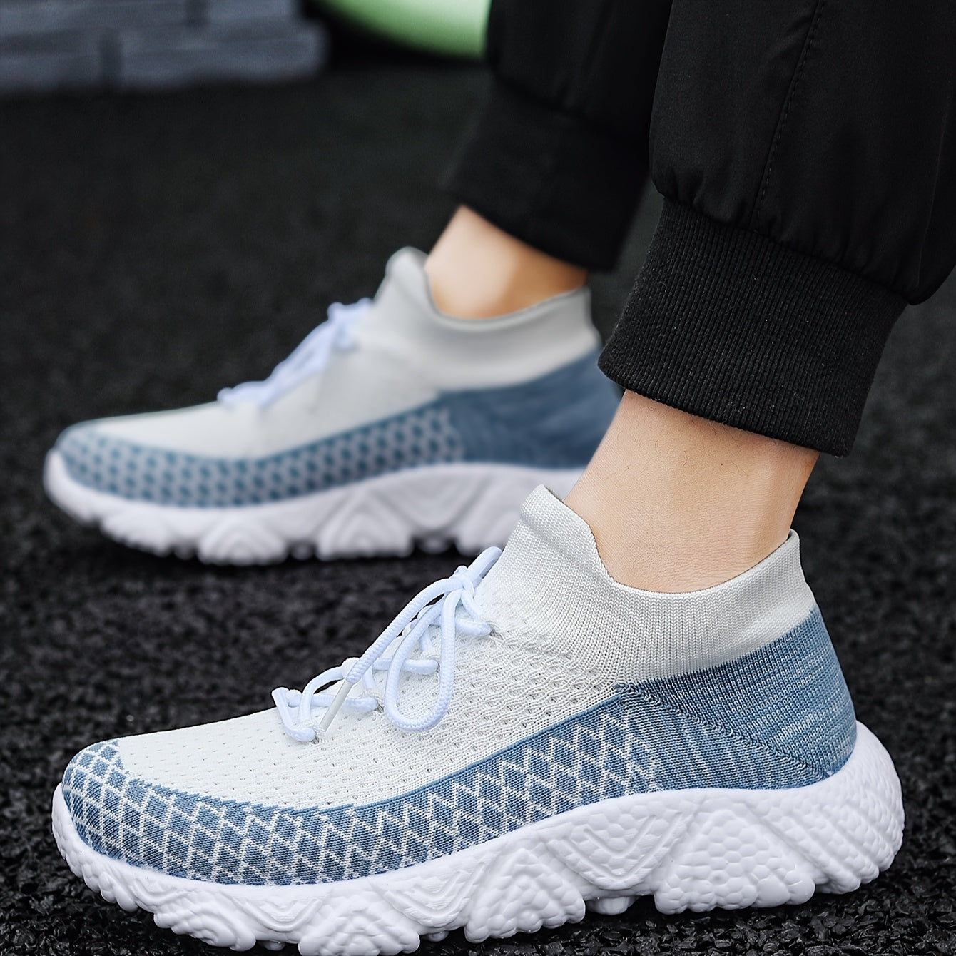 Heren Ademend Hardloopschoenen – Lichtgewicht Sportschoenen met Gevoerde Zool voor Wandelen en Training