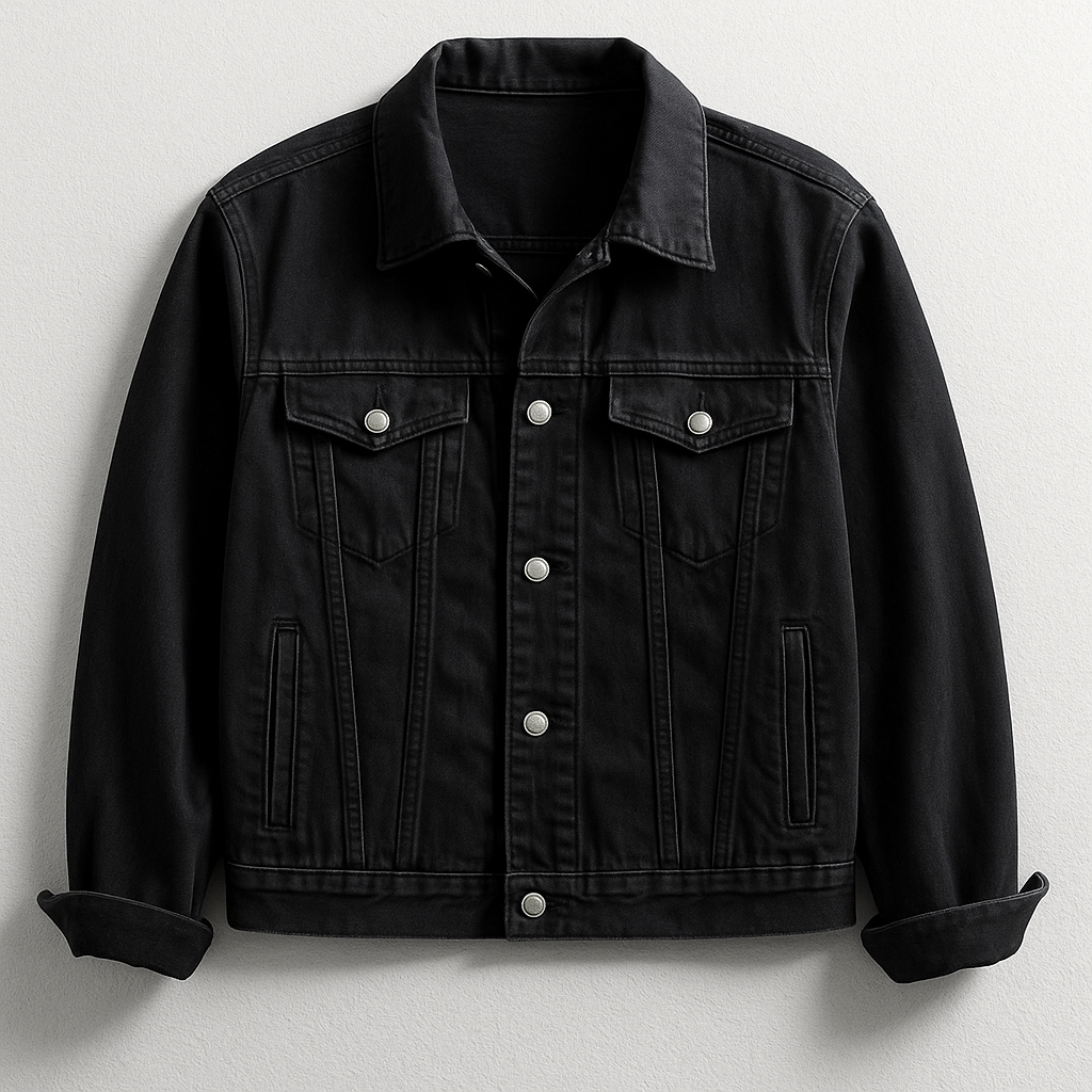 Spijkerjas – Casual Denim Jas met Knopen en Zakken