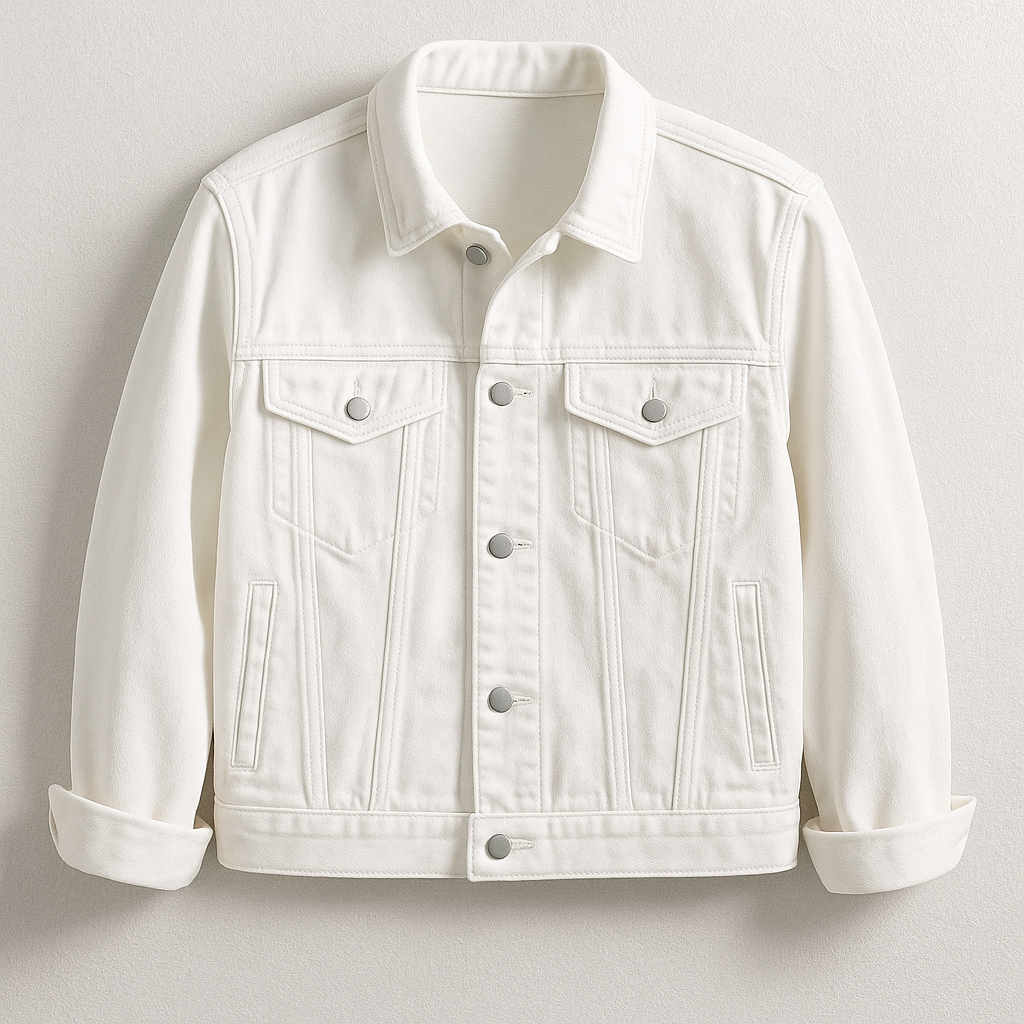 Spijkerjas – Casual Denim Jas met Knopen en Zakken