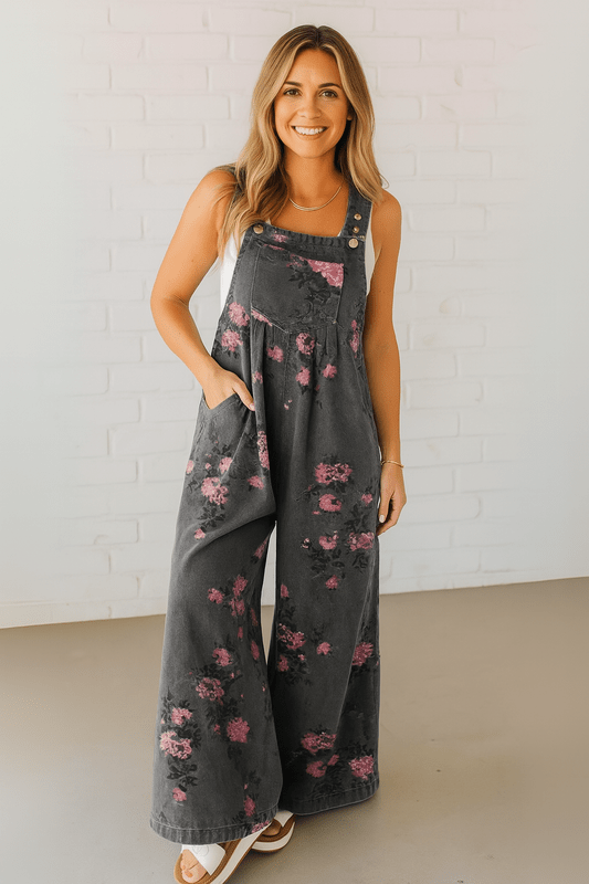Stretch Denim Tuinbroek voor Dames – Comfortabele Casual Pasvorm met Verstelbare Bandjes