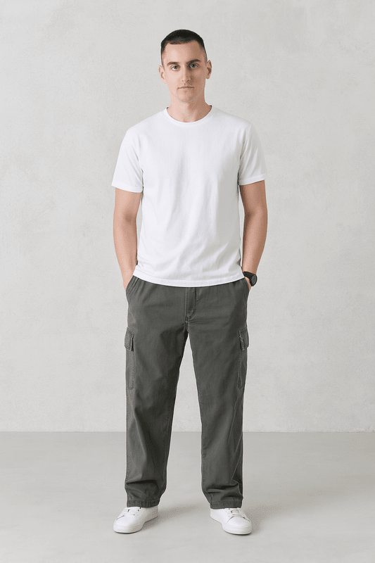 Heren Cargo Broek van Katoen – Lichtgewicht Werk- & Outdoorbroek voor Lente