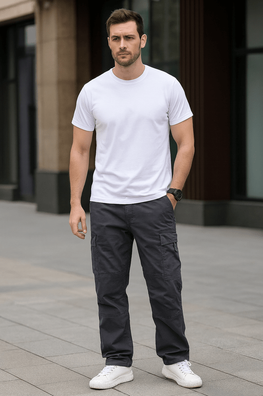 Heren Cargo Broek van Katoen – Lichtgewicht Werk- & Outdoorbroek voor Lente