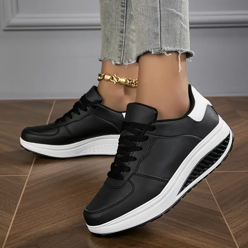 Dames Platform Sneakers – Casual Veterschoenen met Comfortabele Zool voor Dagelijks Gebruik en Sportieve Stijl