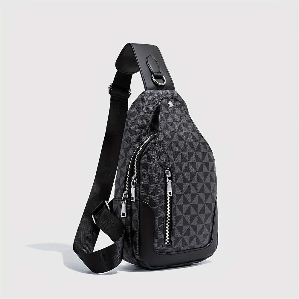 Concept Crossbody Sling Bag – Luxe Unisex Schoudertas met Vegan Leren Afwerking