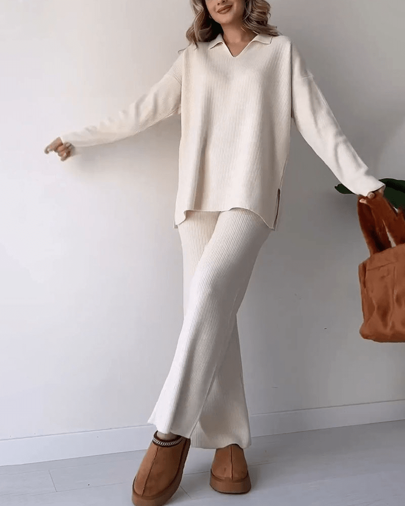 Elegante en Comfortabele Tweedelige Set – Stijlvolle Dames Outfit voor Elke Gelegenheid