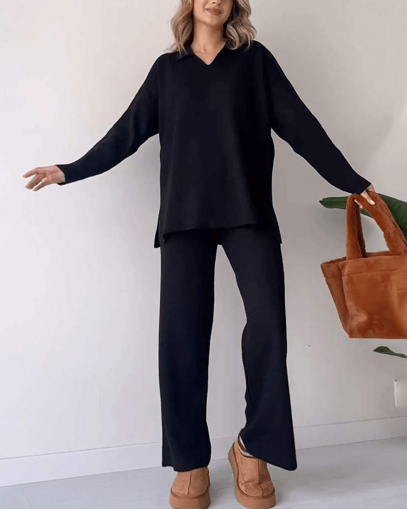 Elegante en Comfortabele Tweedelige Set – Stijlvolle Dames Outfit voor Elke Gelegenheid