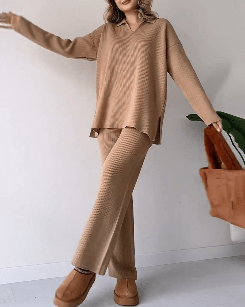 Elegante en Comfortabele Tweedelige Set – Stijlvolle Dames Outfit voor Elke Gelegenheid