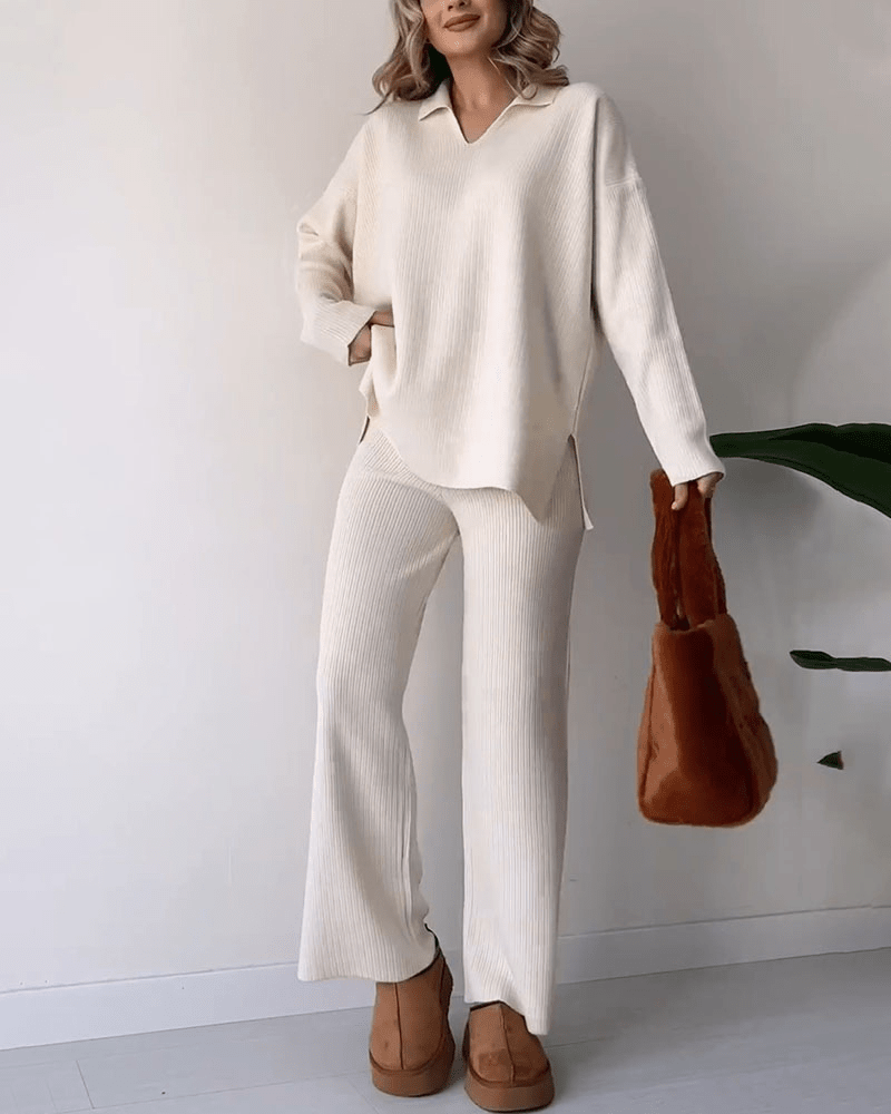 Elegante en Comfortabele Tweedelige Set – Stijlvolle Dames Outfit voor Elke Gelegenheid