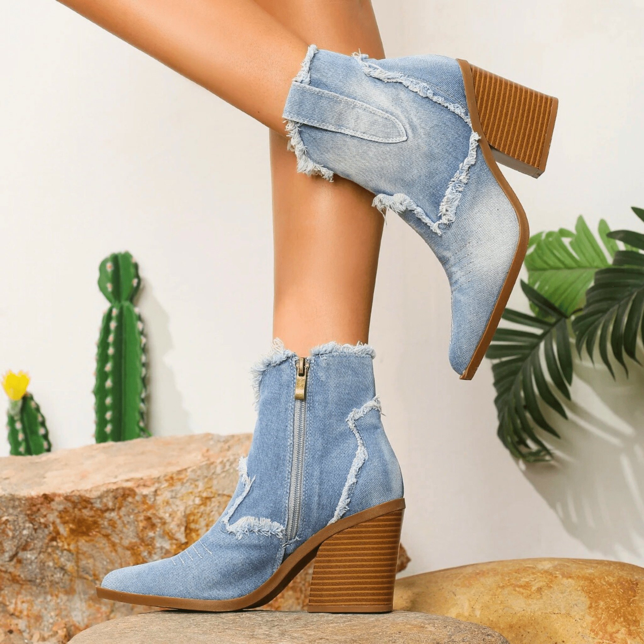 Denim Enkellaarsjes – Stoere & Comfortabele Dameslaarsjes