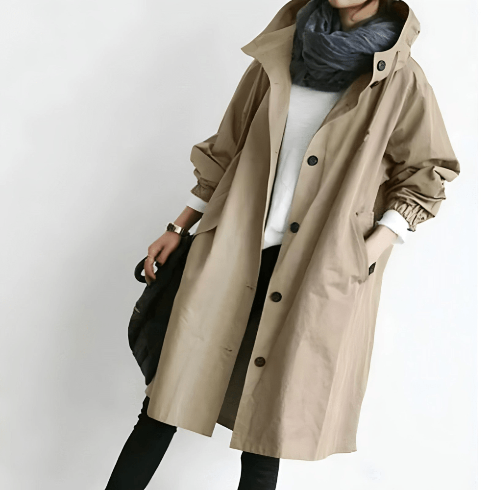 Dames Lichte Jas met Capuchon – Casual Losse Pasvorm Voorjaar en Herfst, Ademend Tussenjas