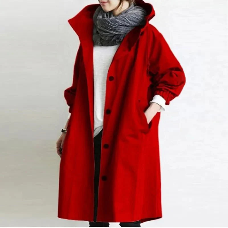 Dames Lichte Jas met Capuchon – Casual Losse Pasvorm Voorjaar en Herfst, Ademend Tussenjas