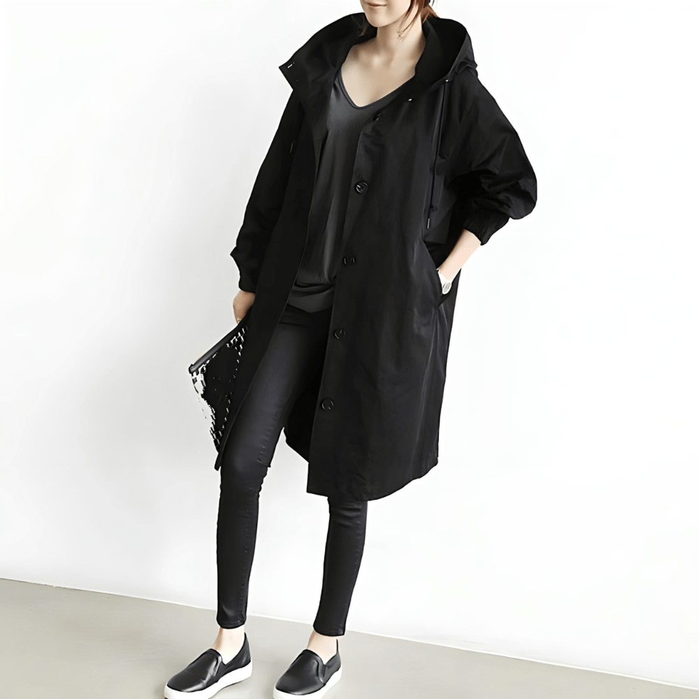 Dames Lichte Jas met Capuchon – Casual Losse Pasvorm Voorjaar en Herfst, Ademend Tussenjas