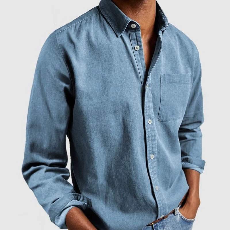 Heren Overhemd met Lange Mouwen – Klassiek Casual Oxford Stijl met Borstzak, Comfortabele Pasvorm