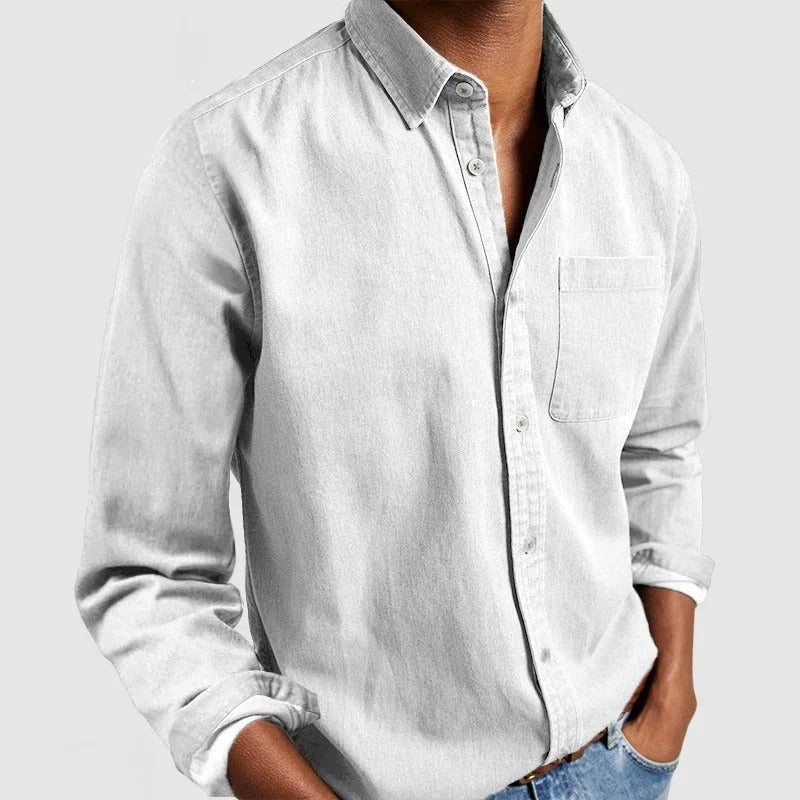 Klassiek Heren Overhemd met Lange Mouwen – Tijdloos en Comfortabel Button-Down Shirt voor Elke Gelegenheid