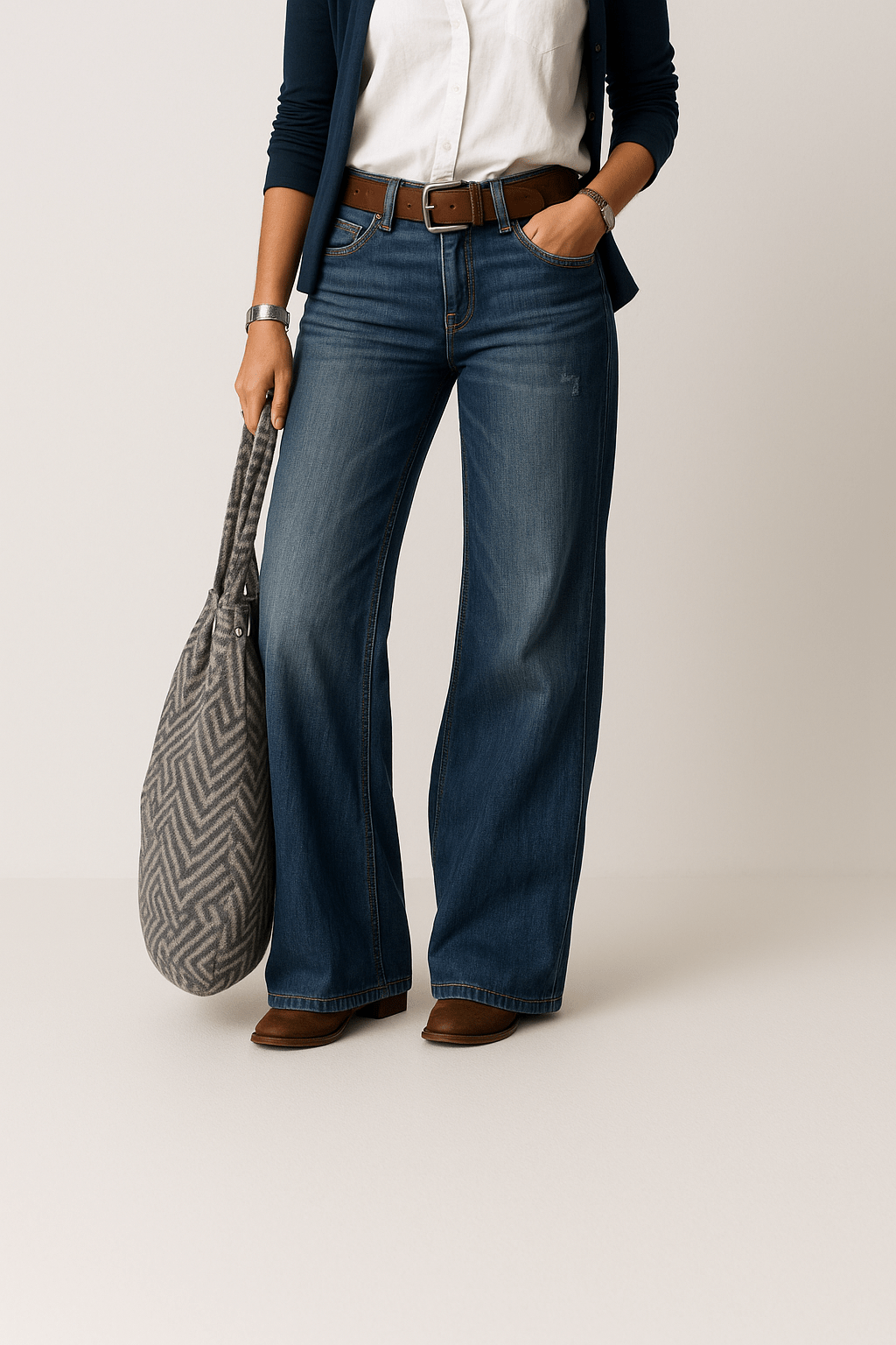 Denim Jeans met Wijd Been – Trendy, Comfortabel & Tijdloos
