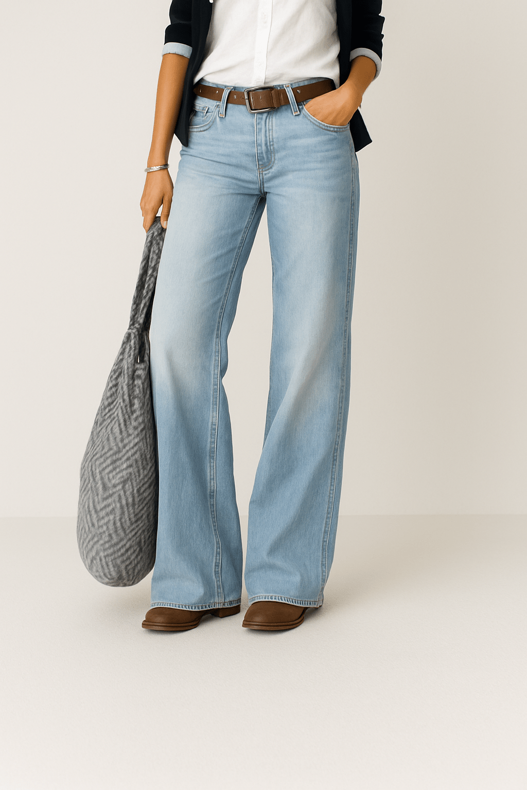 Denim Jeans met Wijd Been – Trendy, Comfortabel & Tijdloos