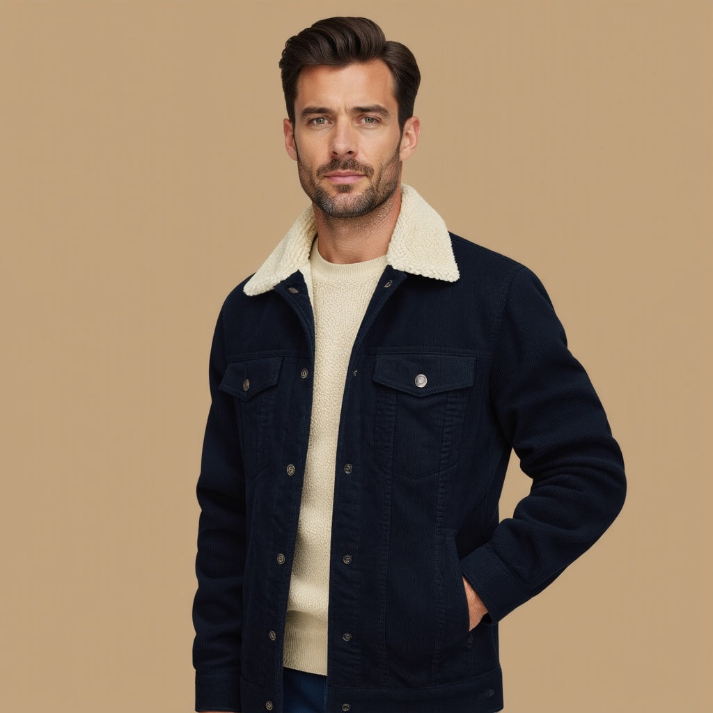 Corduroy Jacket voor Heren – Stijlvolle Ribfluwelen Jas met Comfortabele Pasvorm