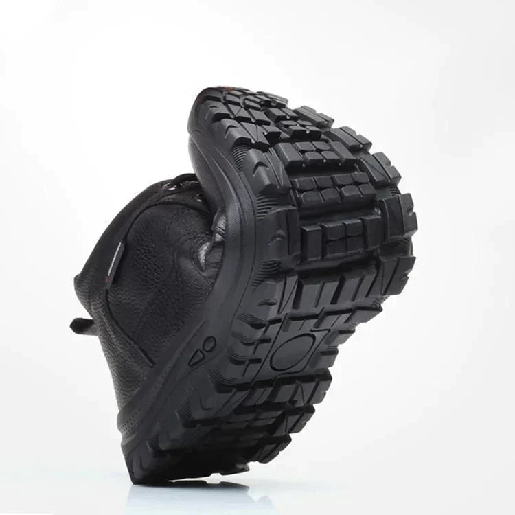Heren Leren Sportlaarzen – Warme Fleece Binnenvoering, Waterdicht & Antislip