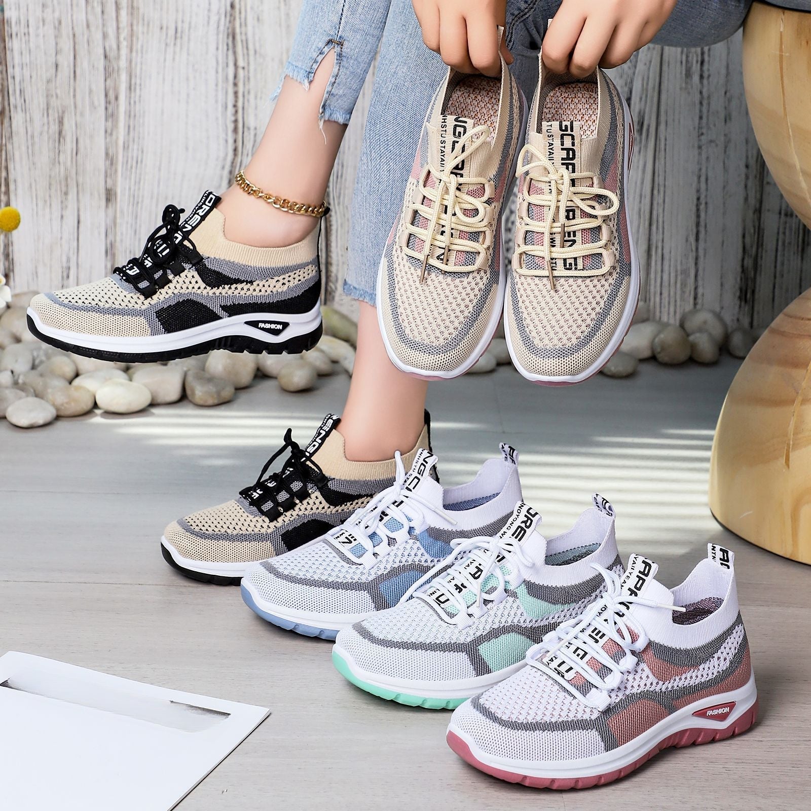 Orthopedische Wandelschoenen voor Dames – Comfortabele Sneakers met Voetboogondersteuning tegen Voetpijn