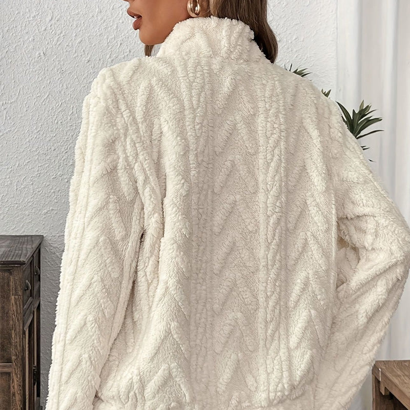 Sweatshirt met Halve Rits en Pluizige Zak – Comfortabel en Stijlvol voor Elke Dag