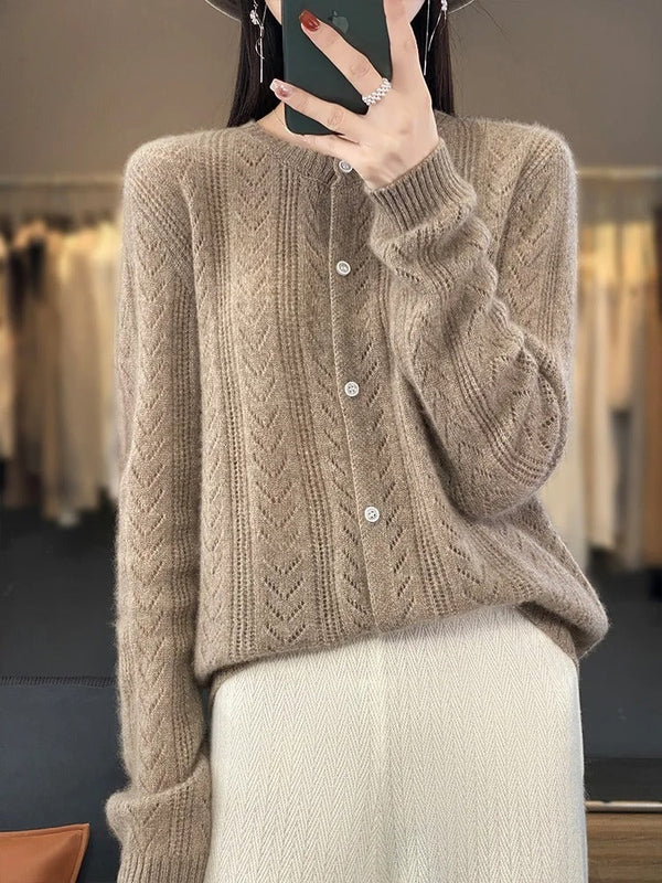 Cardigan Santorin 100% – Luxe & Tijdloos Vest van Hoogwaardig Natuurmateriaal