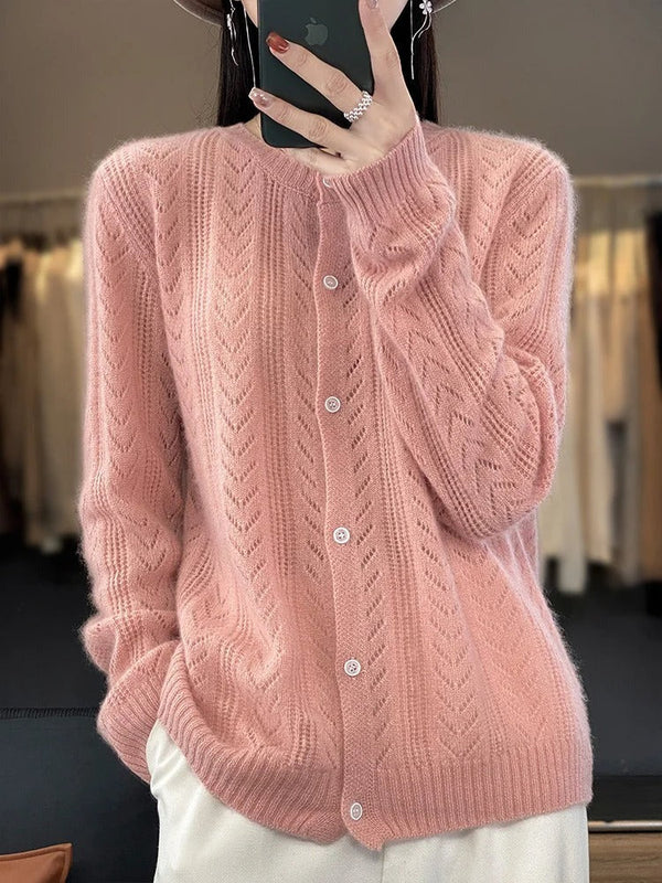 Cardigan Santorin 100% – Luxe & Tijdloos Vest van Hoogwaardig Natuurmateriaal