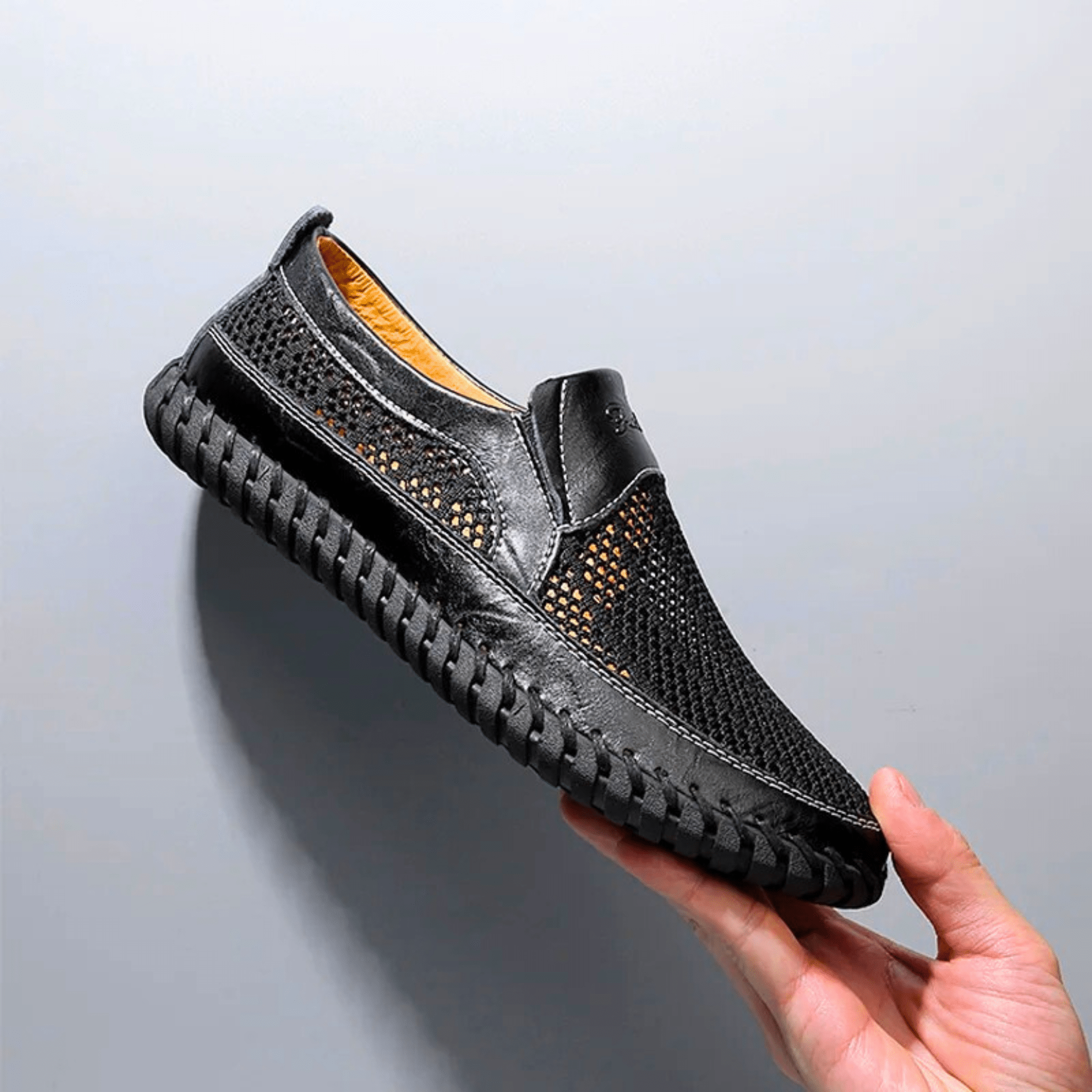 Ademende Mesh Instappers voor Heren – Lichtgewicht Casual Loafers met Comfortabele Zool en Antislip Profiel