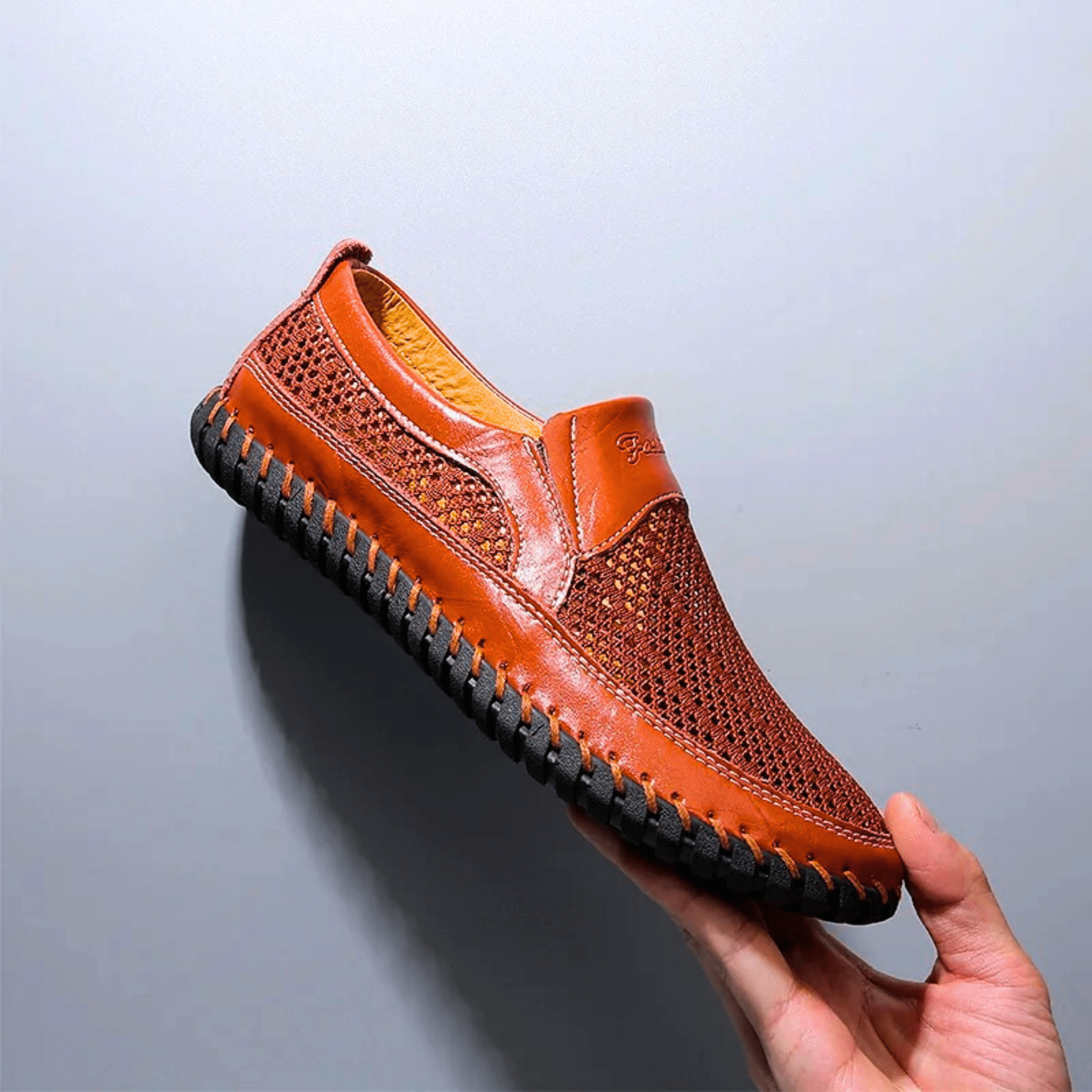 Ademende Mesh Instappers voor Heren – Lichtgewicht Casual Loafers met Comfortabele Zool en Antislip Profiel