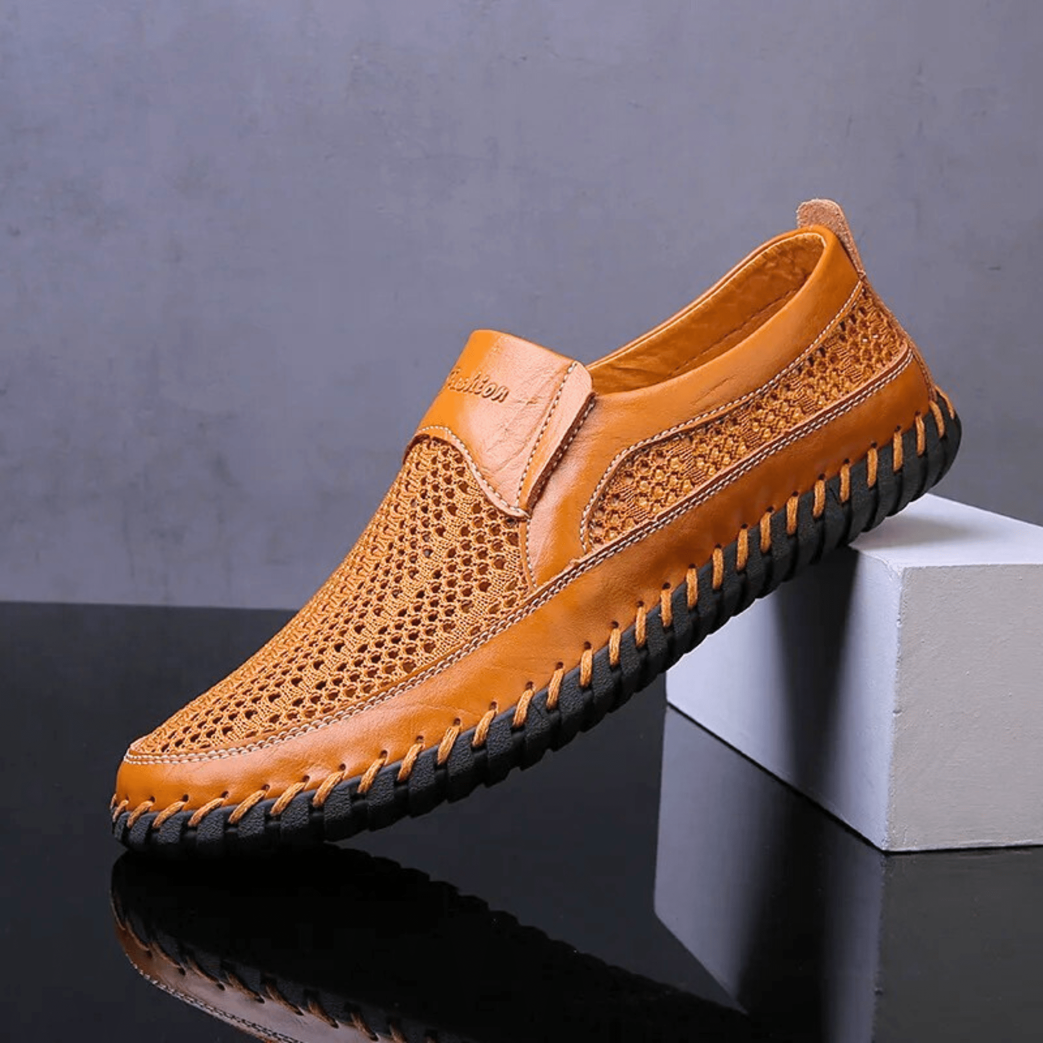 Ademende Mesh Instappers voor Heren – Lichtgewicht Casual Loafers met Comfortabele Zool en Antislip Profiel