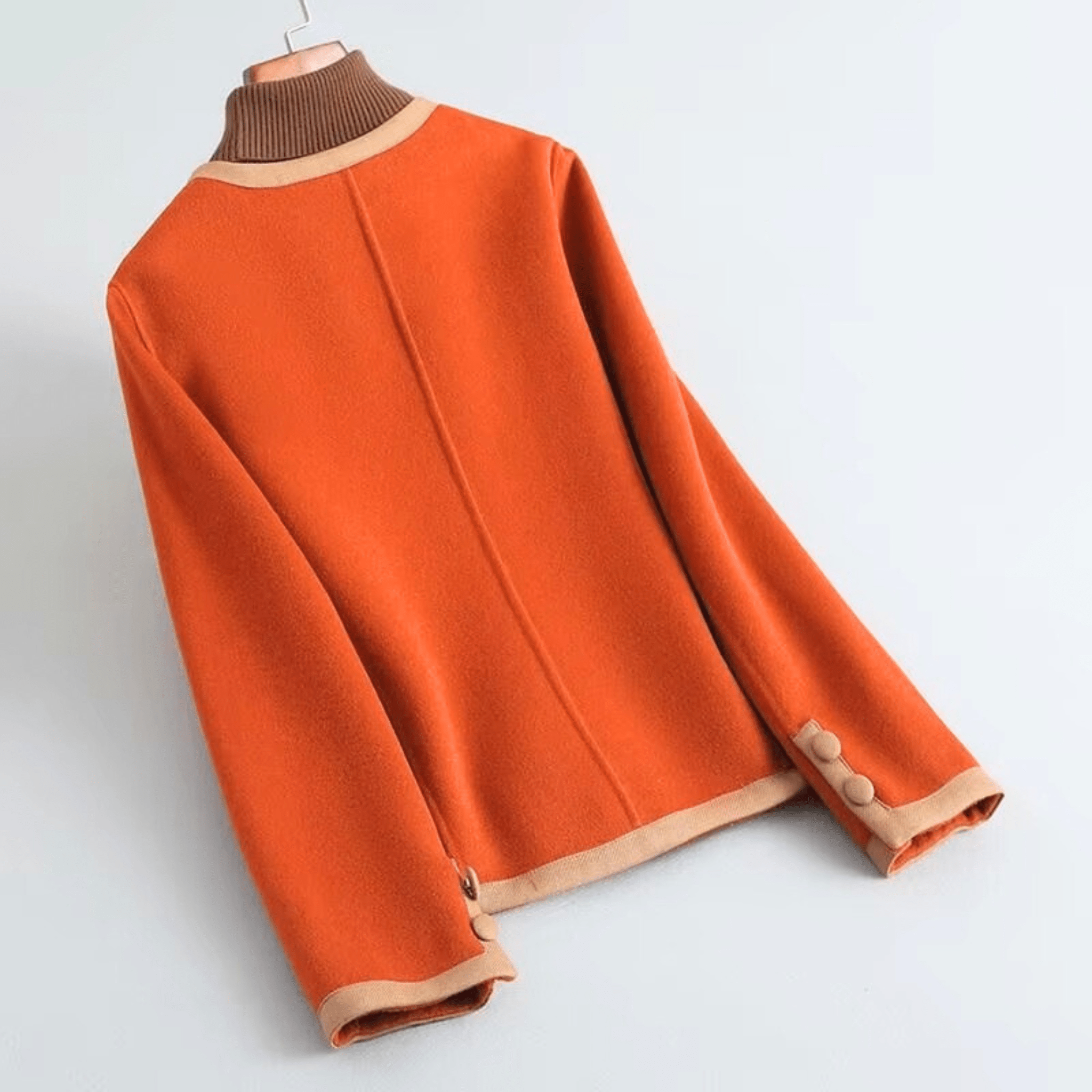 Ronde Hals Silhouet Jas – Elegante, Stijlvolle & Tijdloze Damesjas van Premium Wolmix